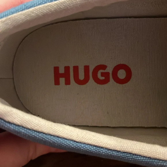 HUGO Men’s Full Canvas Lace Up Sneaked in Brilliant Blue Size 10 - Picture 2 of 10